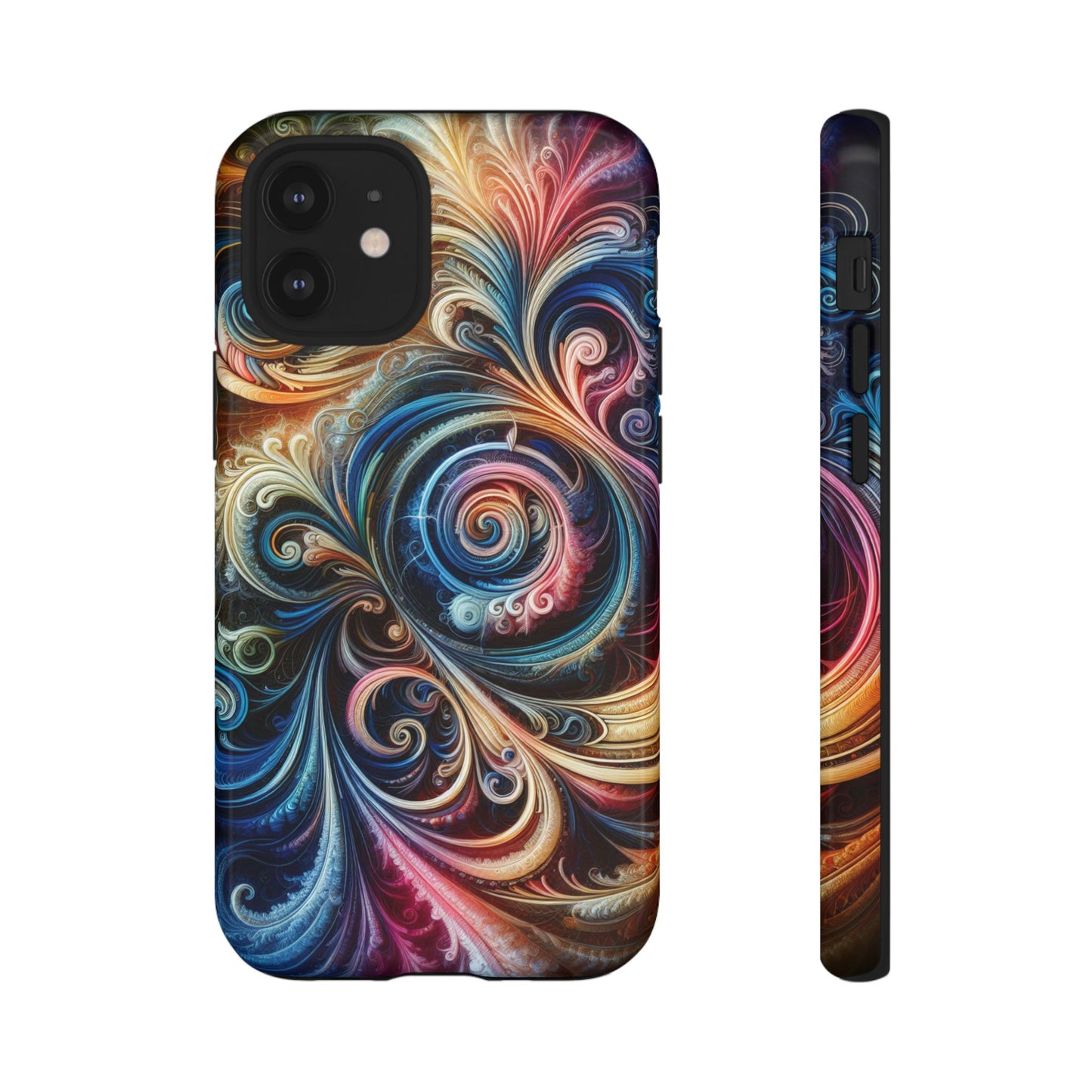 Rugged cell phone case, colorful pattern