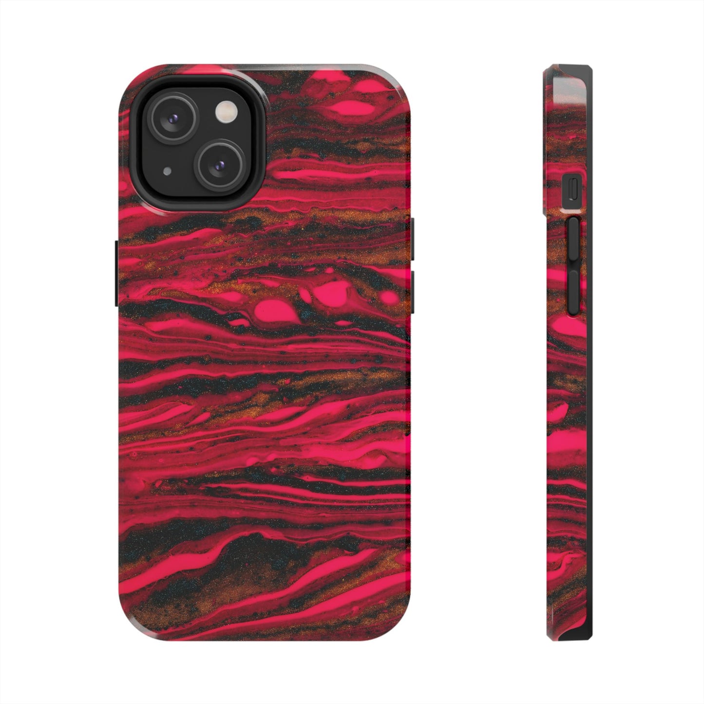 Phone cases, colorful red and gold