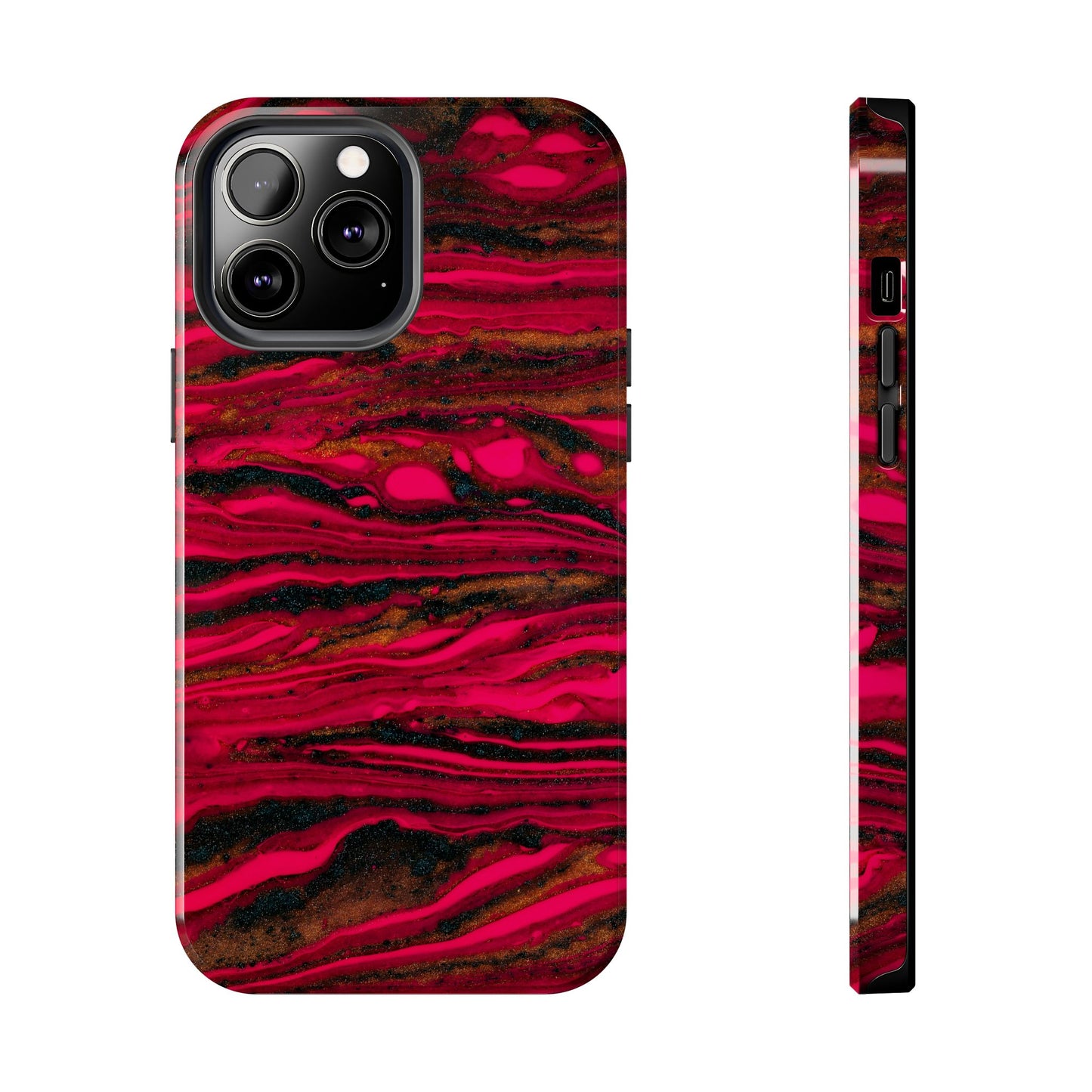 Phone cases, colorful red and gold