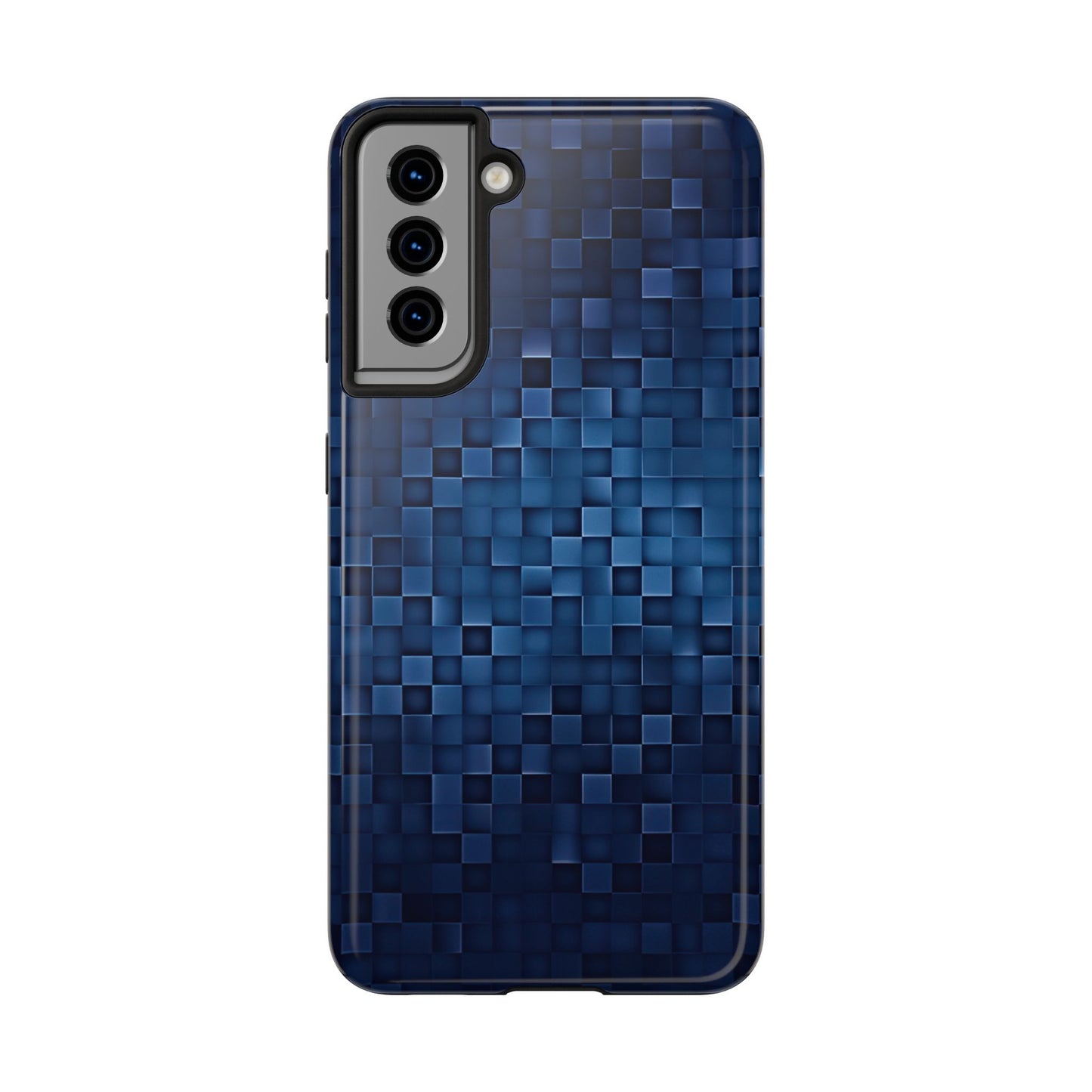 Coque de téléphone- Pixels bleus