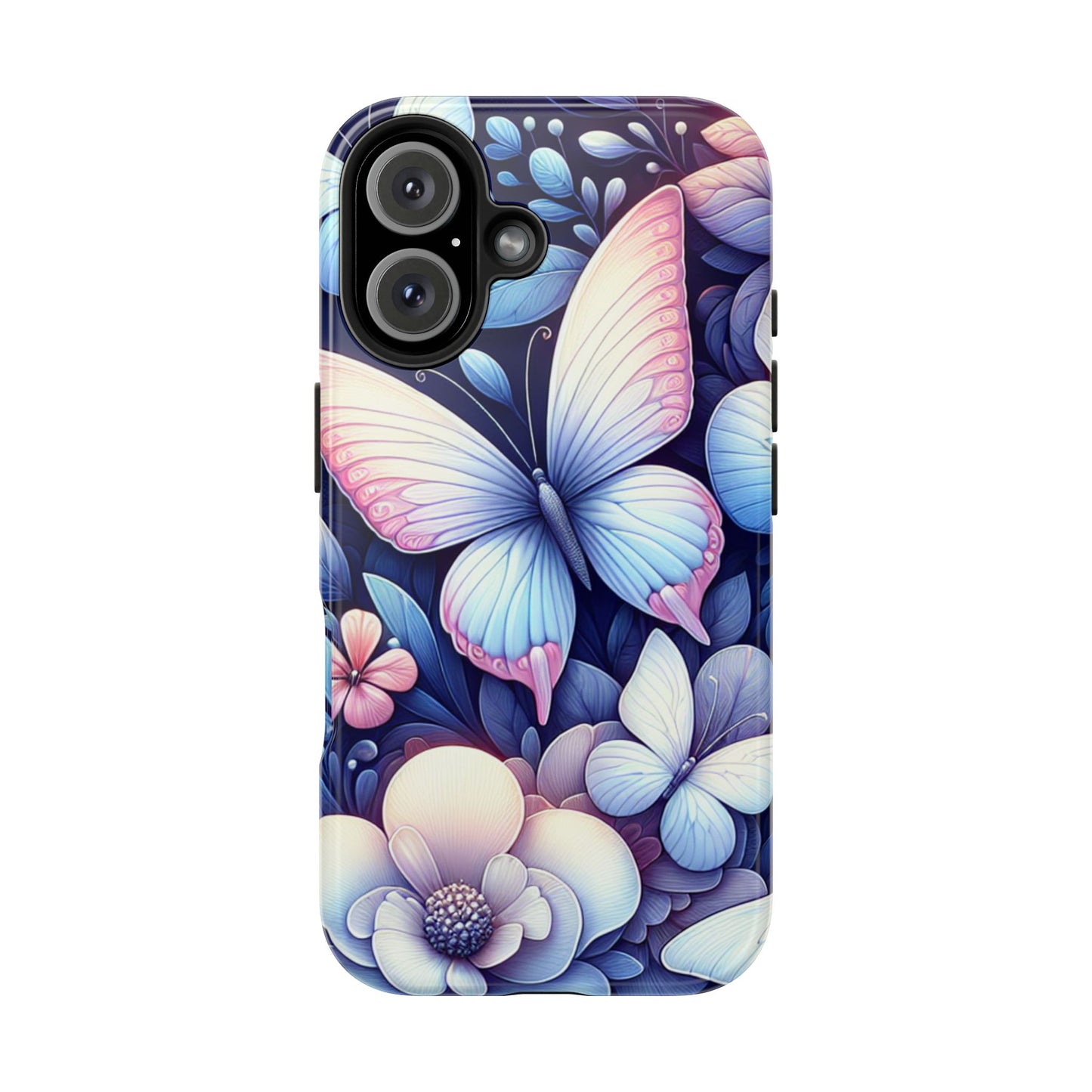 Phone Case - Blue Pink Butterfly