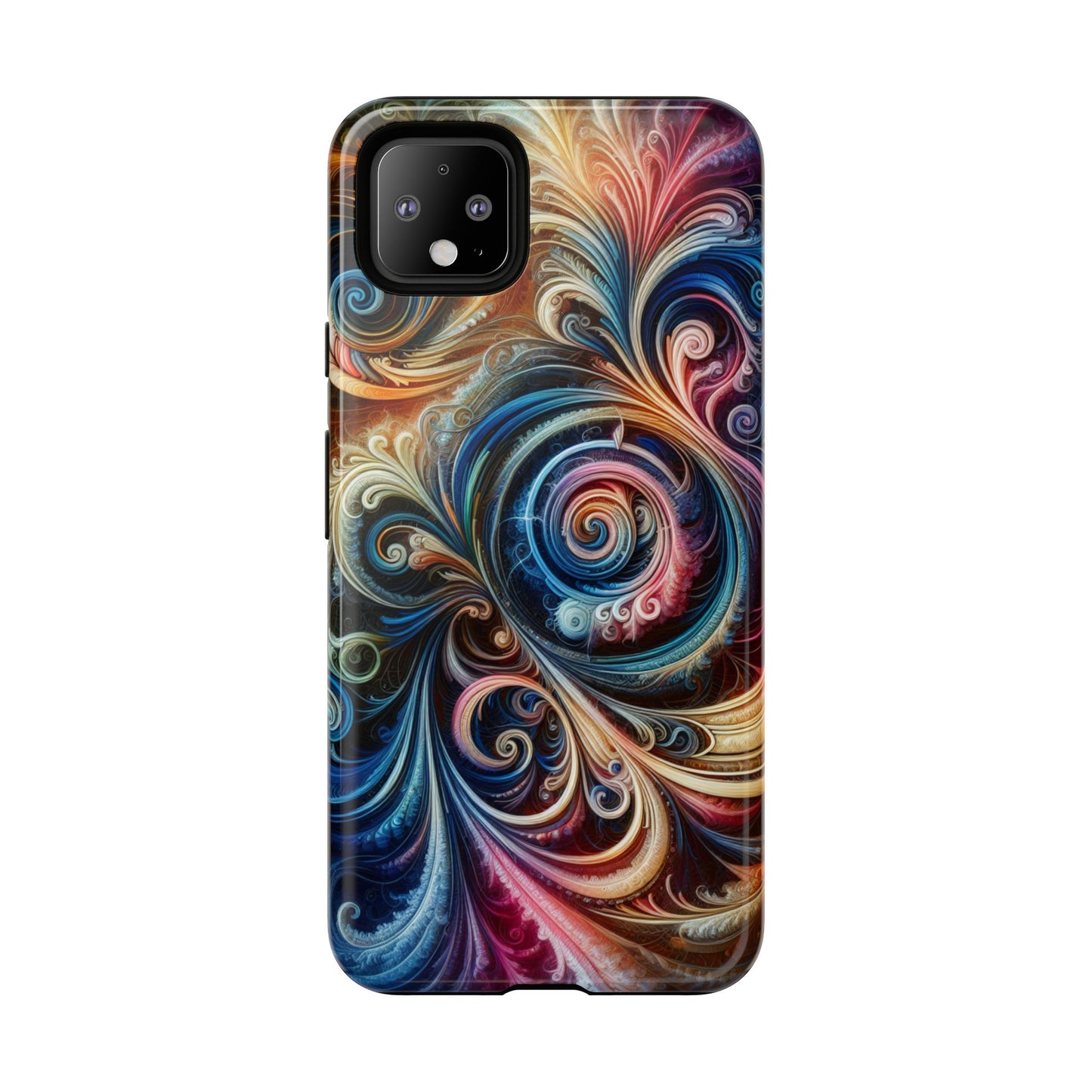 Rugged cell phone case, colorful pattern