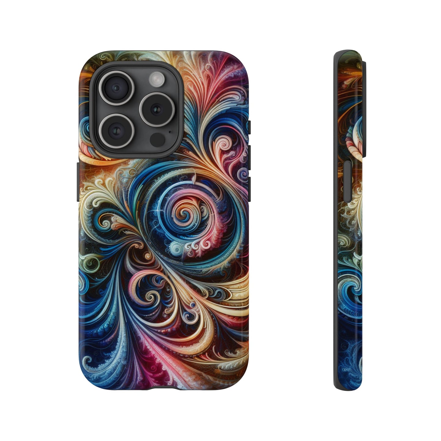 Rugged cell phone case, colorful pattern