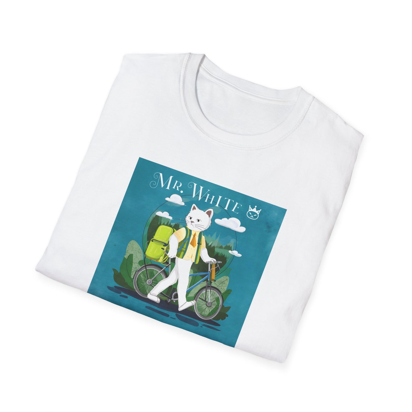 T-shirt - White cat