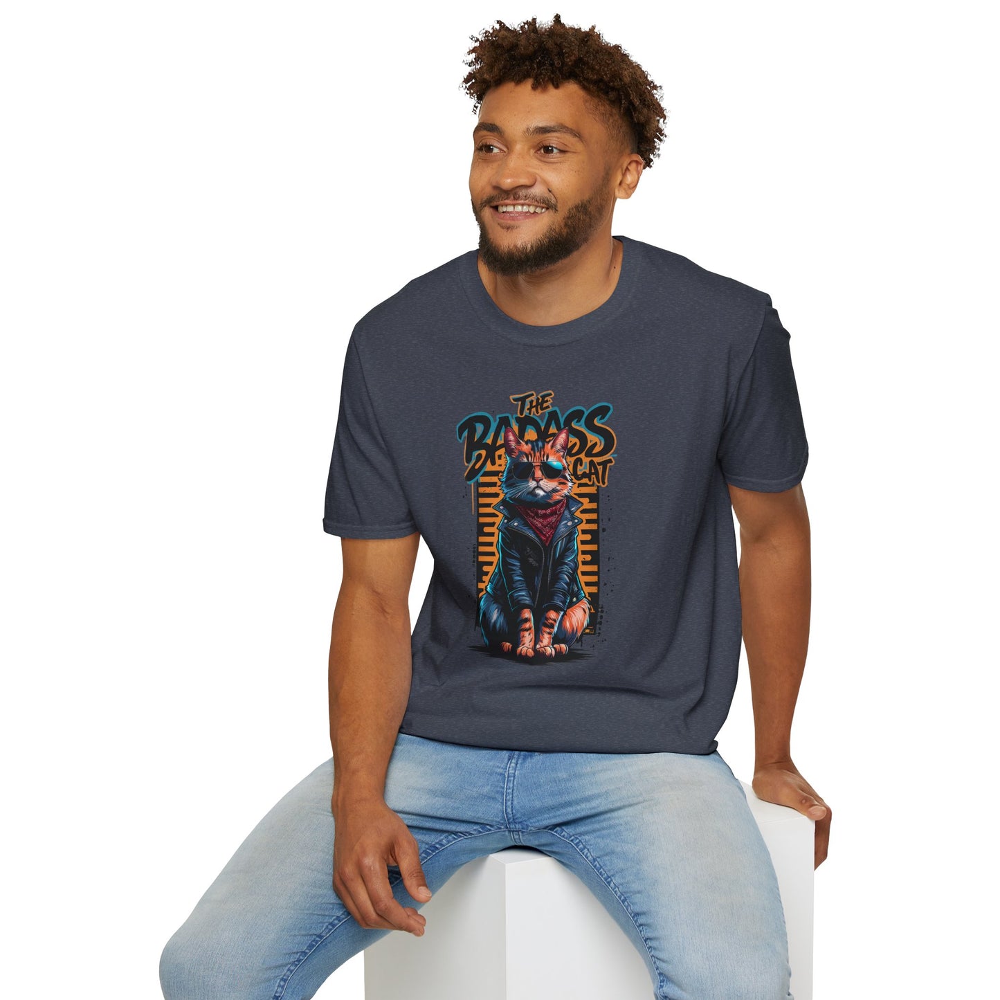 T-shirt chat - Motif chat bad ass