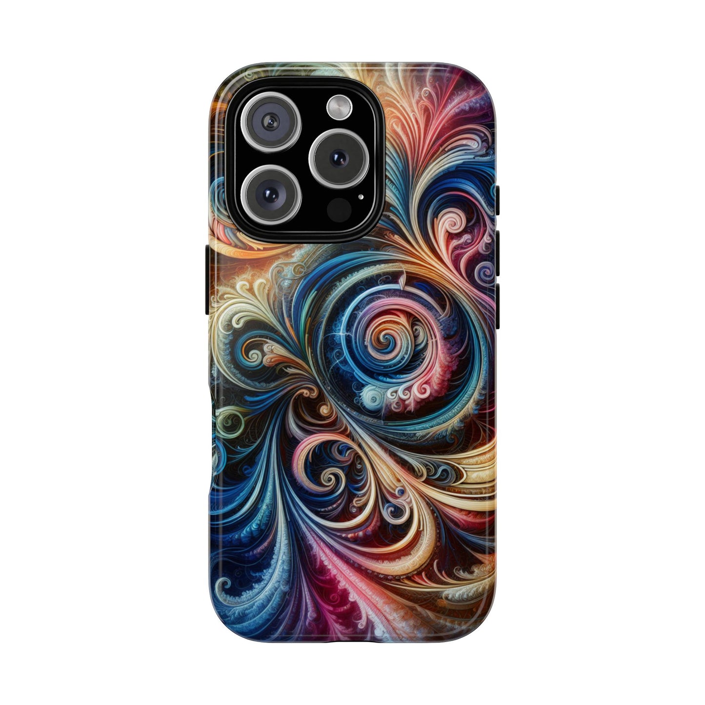 Rugged cell phone case, colorful pattern