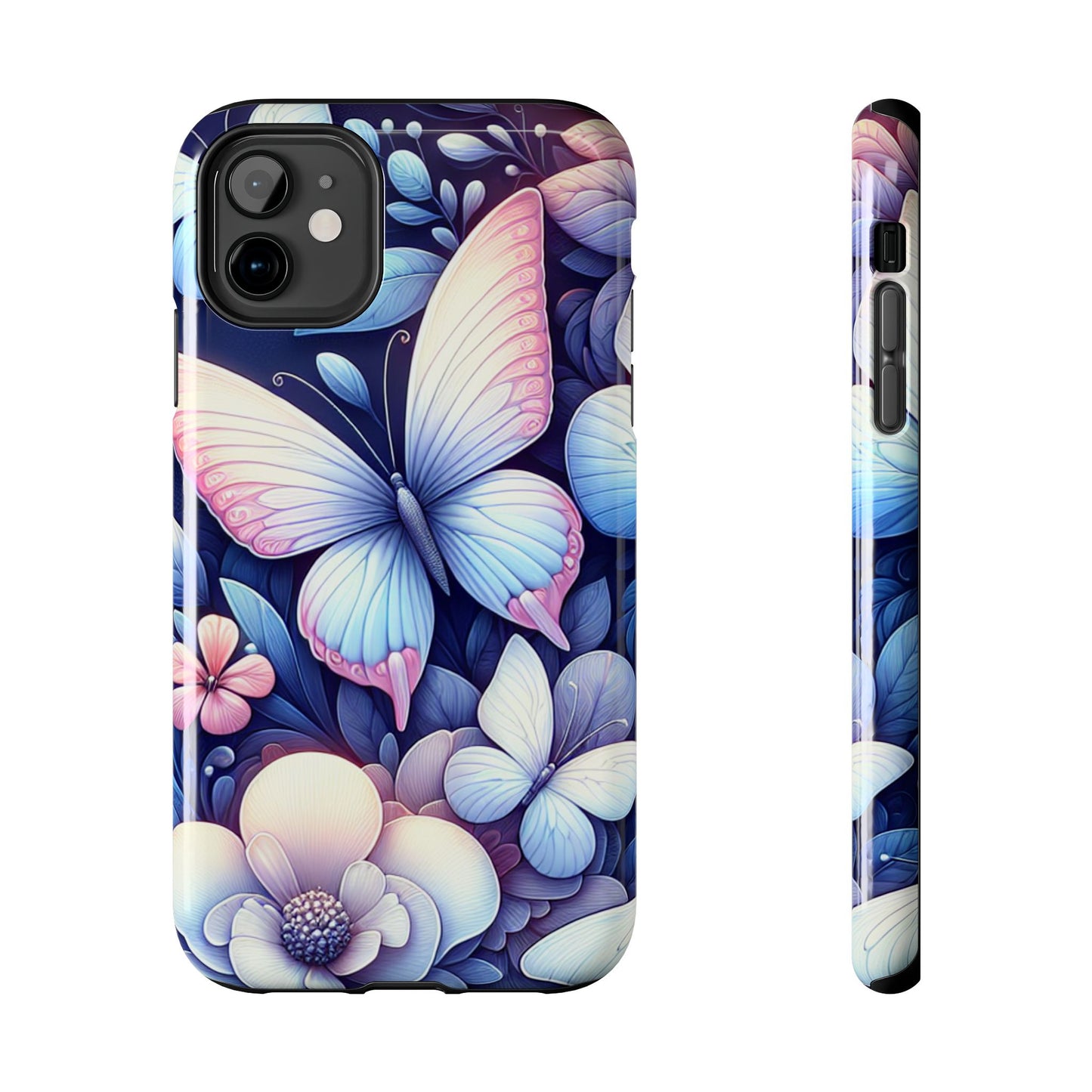 Phone Case - Blue Pink Butterfly