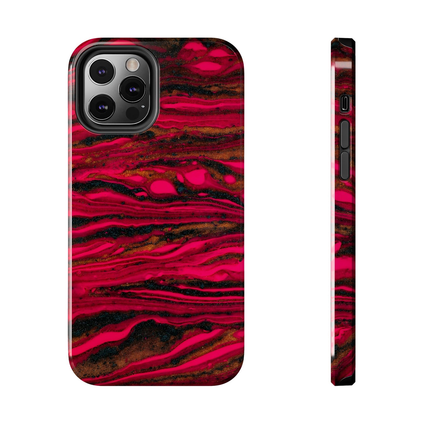 Phone cases, colorful red and gold