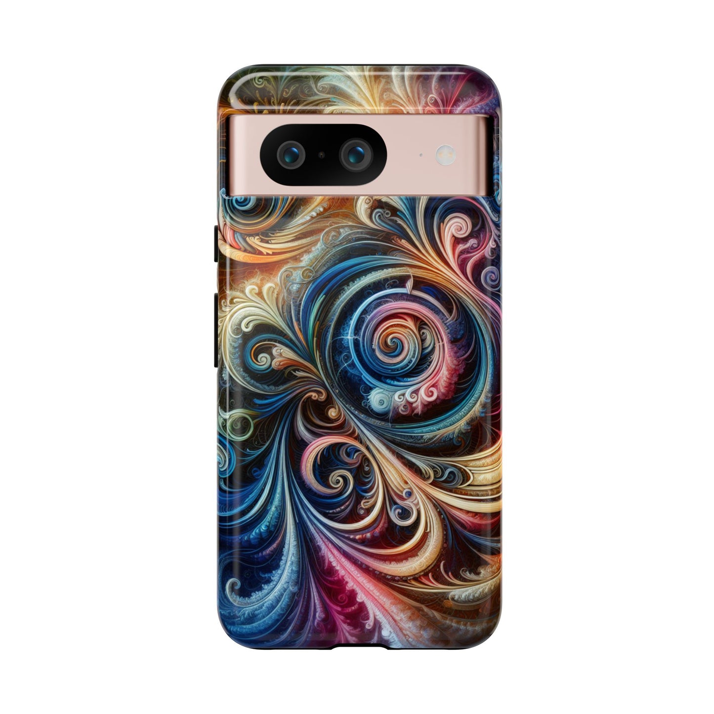 Rugged cell phone case, colorful pattern