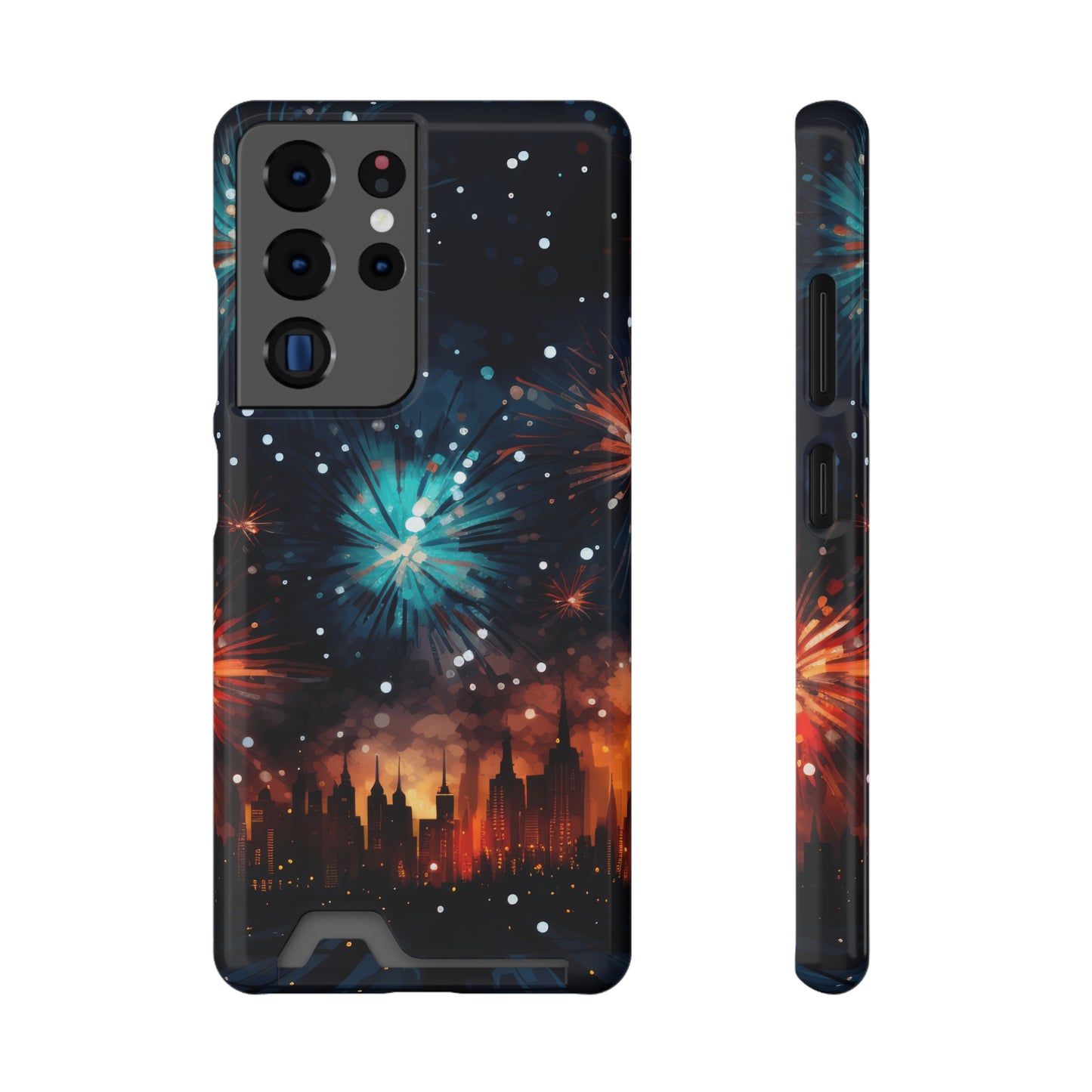 Coque de téléphone, rangé une carte, Feux d'artifice