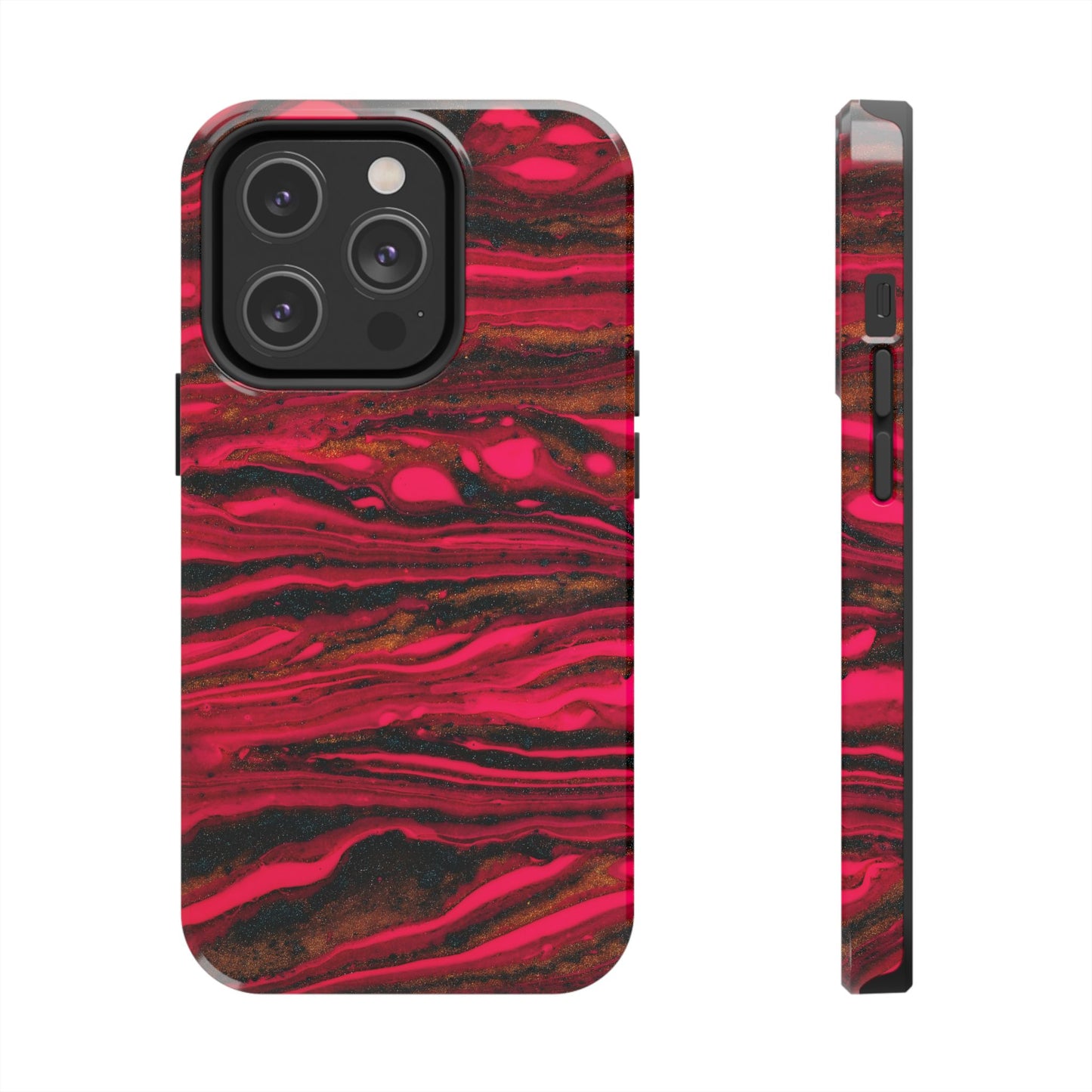 Phone cases, colorful red and gold