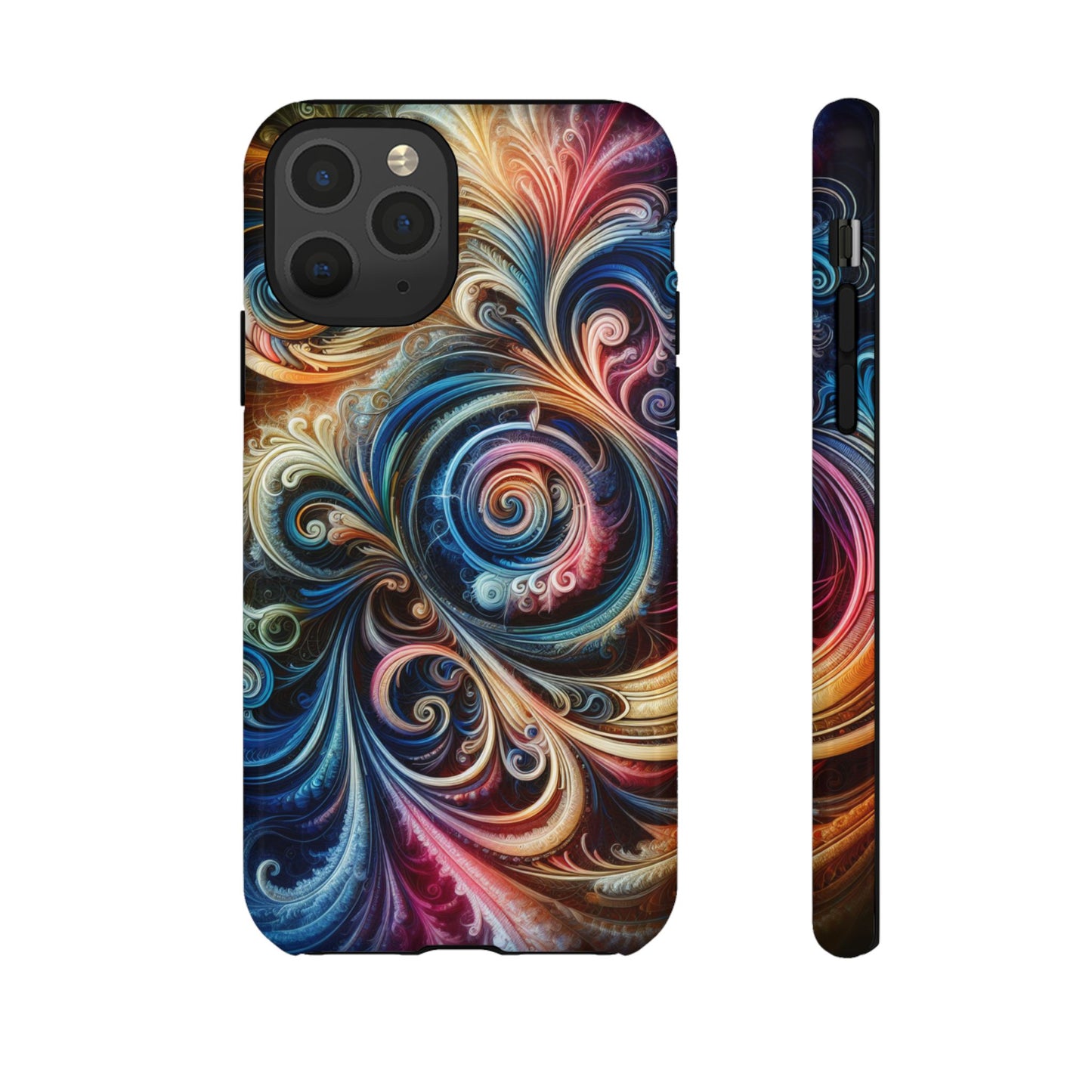 Rugged cell phone case, colorful pattern