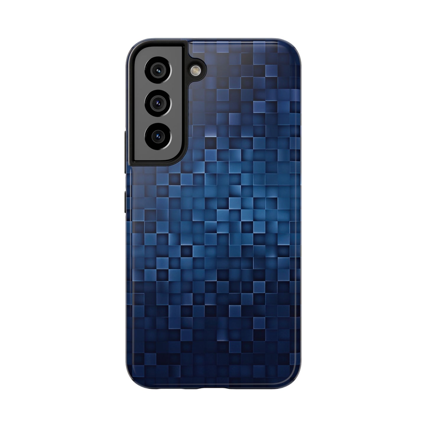 Coque de téléphone- Pixels bleus