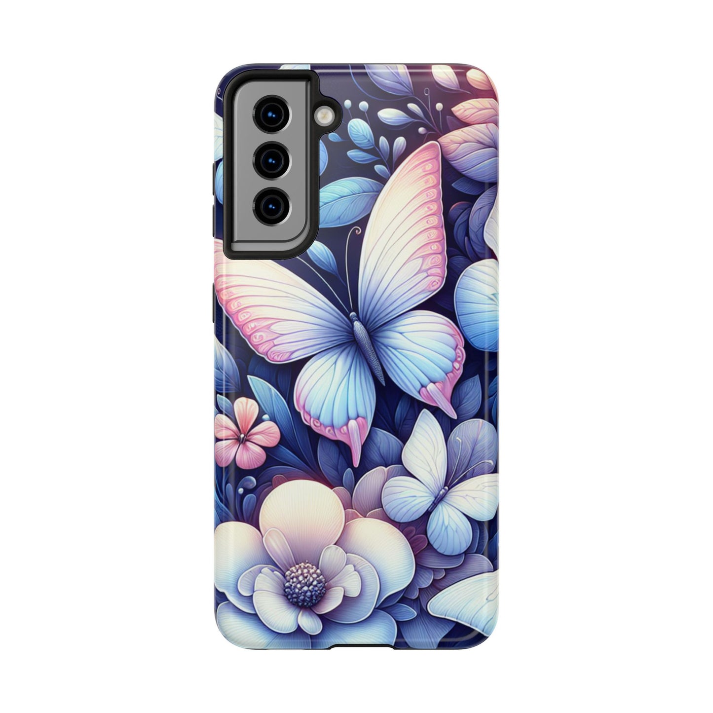 Phone Case - Blue Pink Butterfly