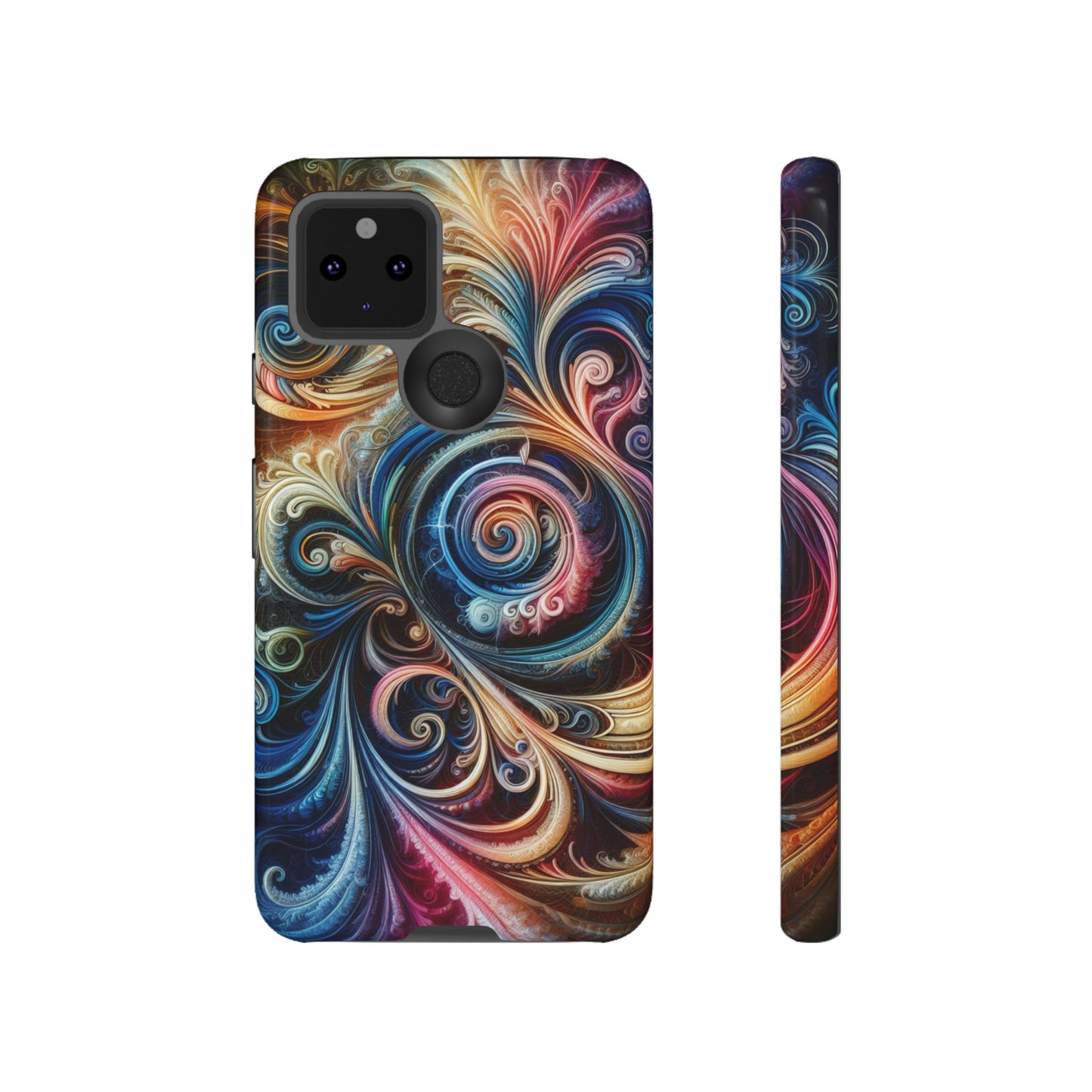 Rugged cell phone case, colorful pattern