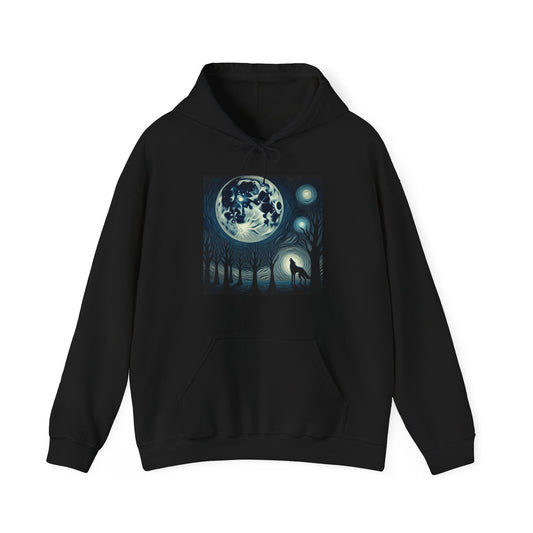 Wolf Howling at the Moon Hoodie