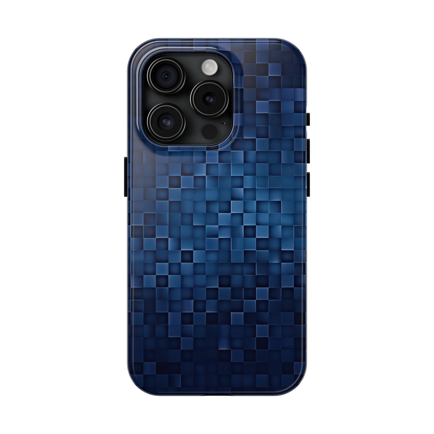 Coque de téléphone- Pixels bleus