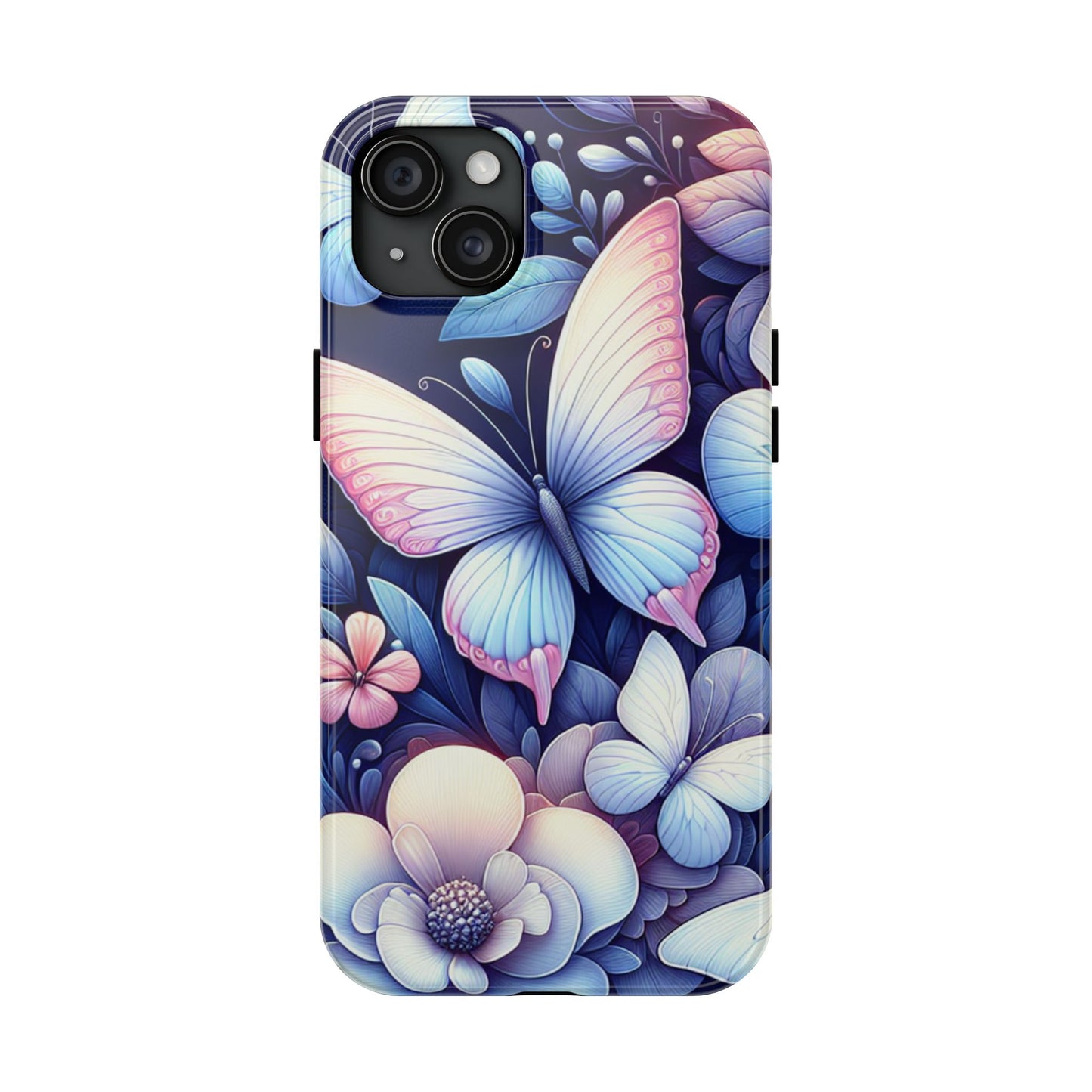 Phone Case - Blue Pink Butterfly