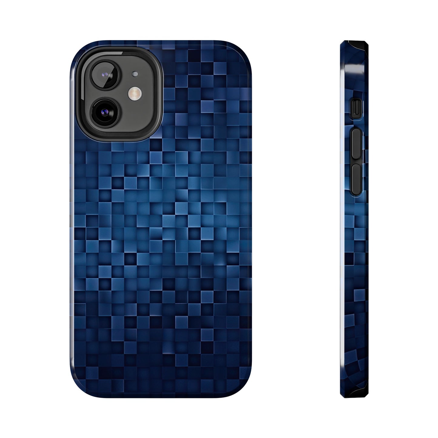 Coque de téléphone- Pixels bleus