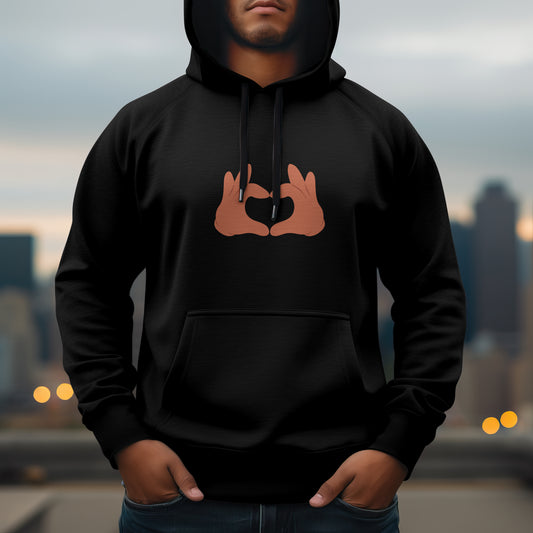 Hoodie with love sign