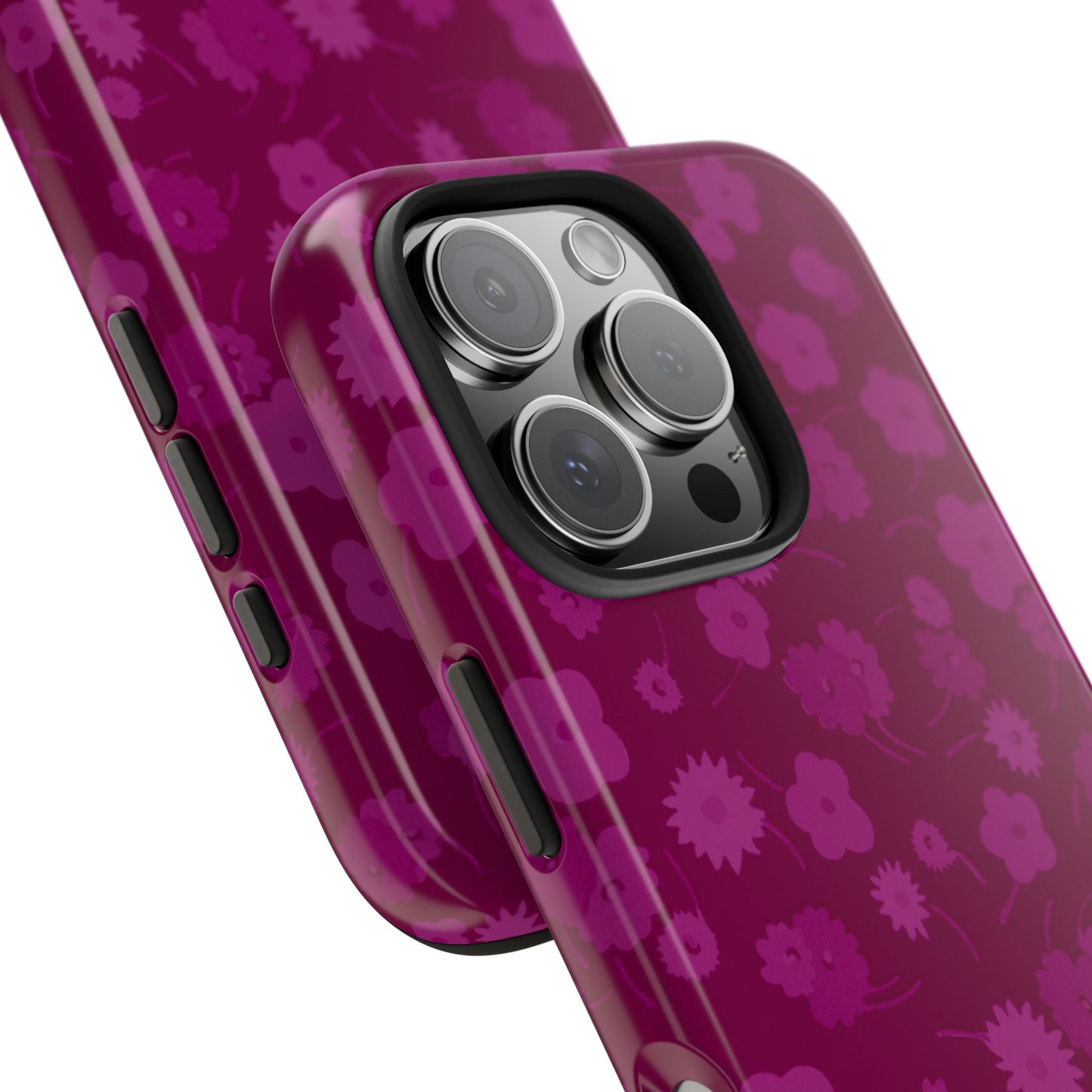 Phone Case - Raspberry Floral Pattern