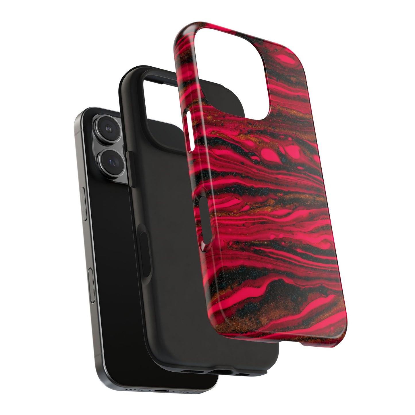 Phone cases, colorful red and gold