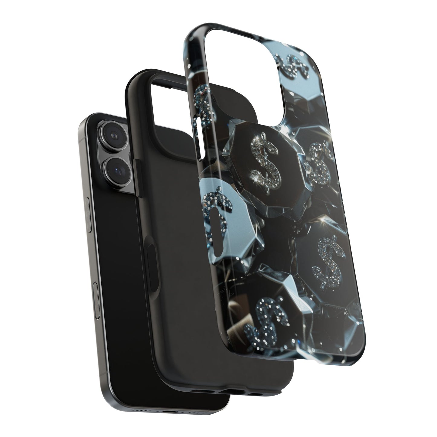 Durable Phone Case - Silver Pattern