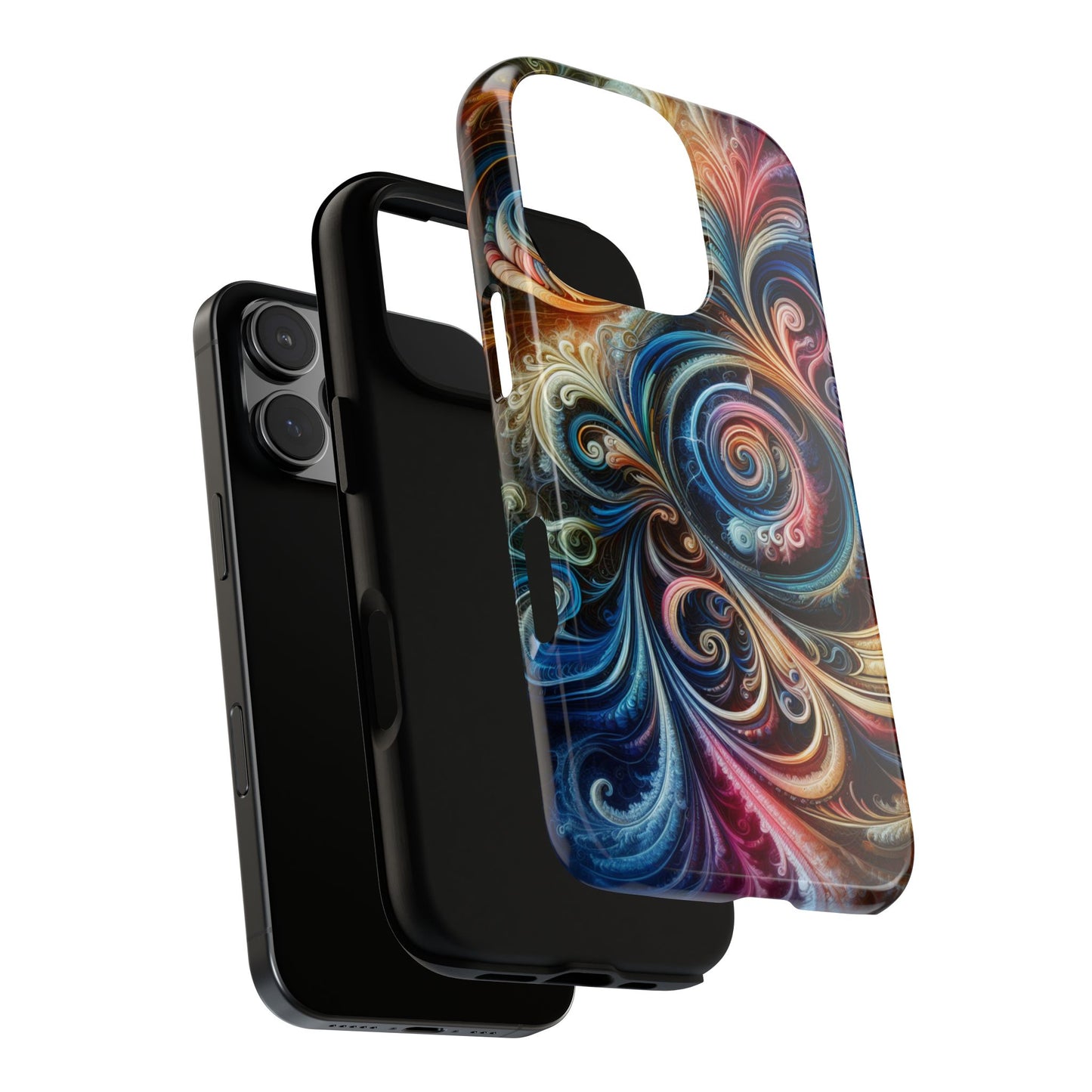 Rugged cell phone case, colorful pattern