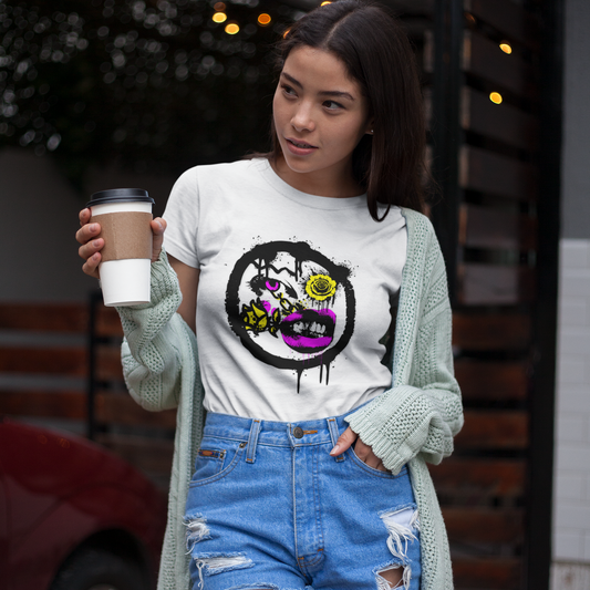 white tee girl